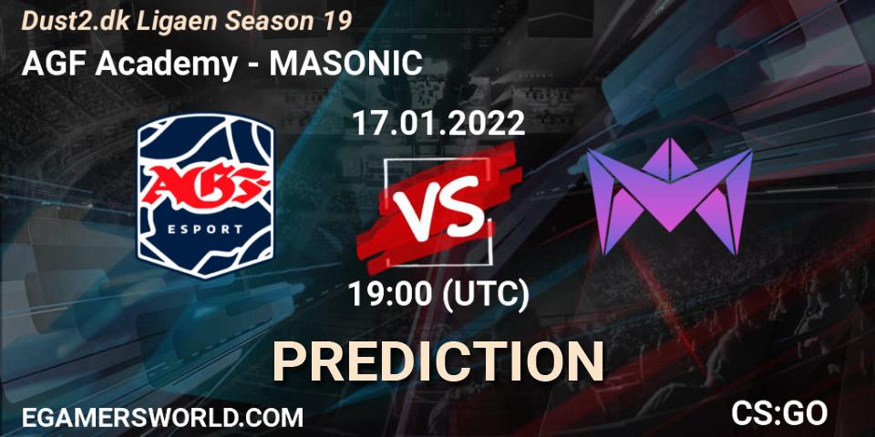AGF Academy vs MASONIC: Betting TIp, Match Prediction. 17.01.2022 at 19:00. Counter-Strike (CS2), Dust2.dk Ligaen Season 19