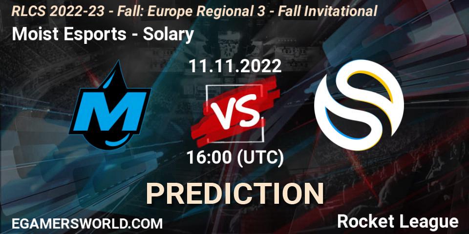 Moist Esports vs Solary: Betting TIp, Match Prediction. 11.11.2022 at 16:00. Rocket League, RLCS 2022-23 - Fall: Europe Regional 3 - Fall Invitational