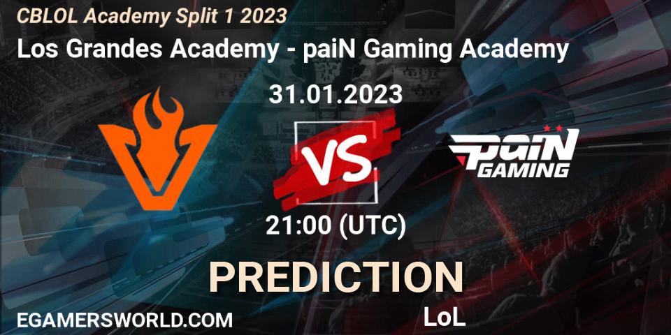 Los Grandes Academy vs paiN Gaming Academy: Betting TIp, Match Prediction. 31.01.23. LoL, CBLOL Academy Split 1 2023