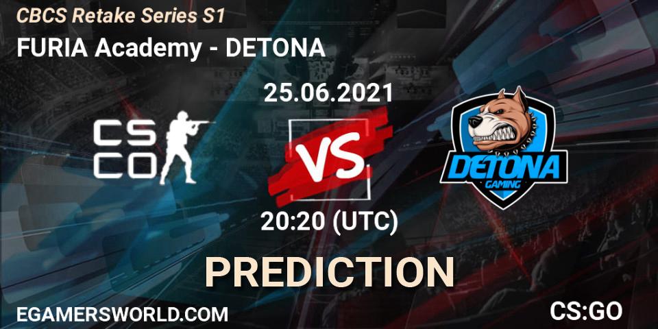 FURIA Academy vs DETONA: Betting TIp, Match Prediction. 25.06.21. CS2 (CS:GO), CBCS Retake Series S1