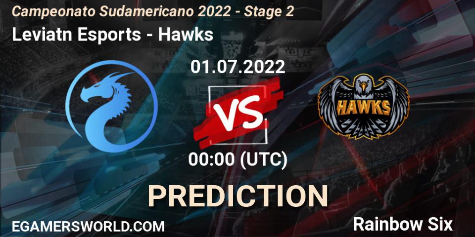 Leviatán Esports vs Hawks: Betting TIp, Match Prediction. 01.07.2022 at 00:00. Rainbow Six, Campeonato Sudamericano 2022 - Stage 2