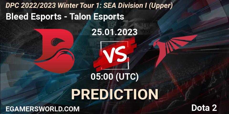 Bleed Esports vs Talon Esports: Betting TIp, Match Prediction. 25.01.23. Dota 2, DPC 2022/2023 Winter Tour 1: SEA Division I (Upper)