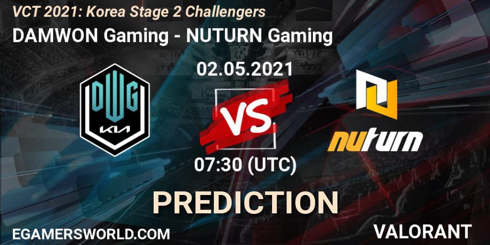 DAMWON Gaming vs NUTURN Gaming: Betting TIp, Match Prediction. 02.05.2021 at 07:30. VALORANT, VCT 2021: Korea Stage 2 Challengers
