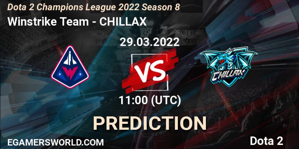 Winstrike Team vs CHILLAX: Betting TIp, Match Prediction. 29.03.22. Dota 2, Dota 2 Champions League 2022 Season 8