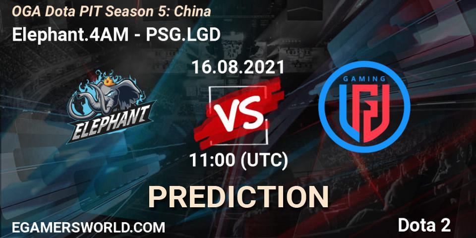 Elephant.4AM vs PSG.LGD: Betting TIp, Match Prediction. 16.08.2021 at 10:02. Dota 2, OGA Dota PIT Season 5: China