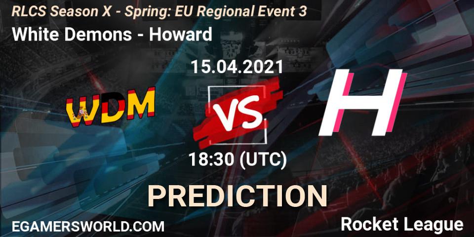 White Demons vs Howard: Betting TIp, Match Prediction. 15.04.2021 at 18:30. Rocket League, RLCS Season X - Spring: EU Regional Event 3