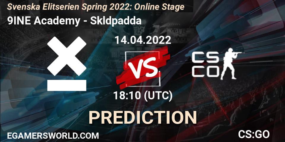 9INE Academy vs Sköldpadda: Betting TIp, Match Prediction. 14.04.22. CS2 (CS:GO), Svenska Elitserien Spring 2022: Online Stage