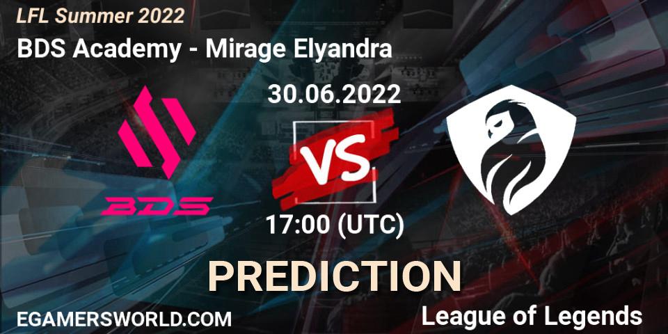 BDS Academy vs Mirage Elyandra: Betting TIp, Match Prediction. 30.06.22. LoL, LFL Summer 2022