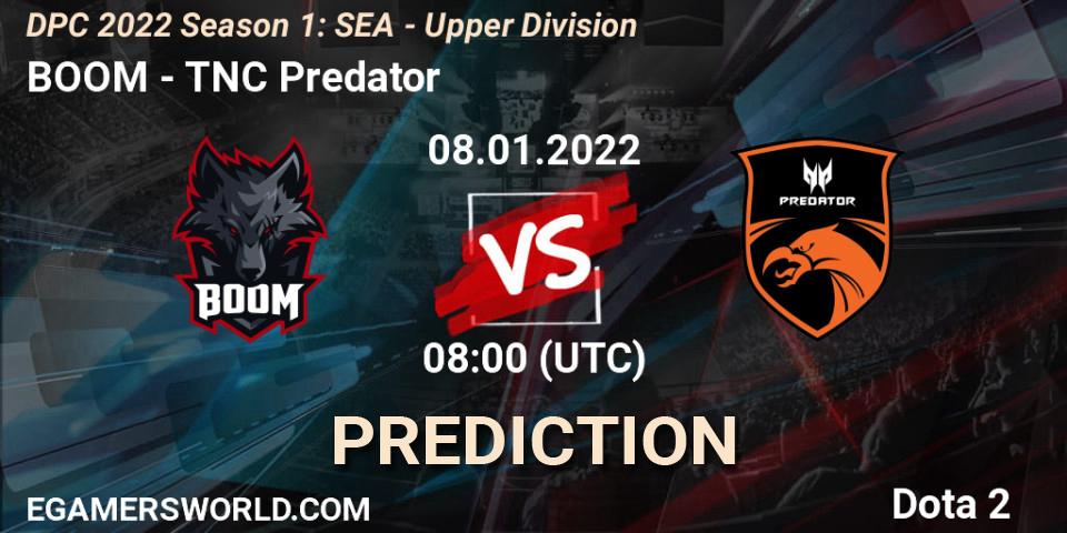 BOOM vs TNC Predator: Betting TIp, Match Prediction. 08.01.22. Dota 2, DPC 2022 Season 1: SEA - Upper Division