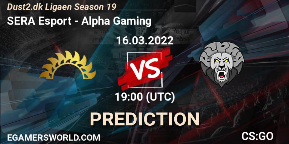 SERA Esport vs Alpha Gaming: Betting TIp, Match Prediction. 16.03.22. CS2 (CS:GO), Dust2.dk Ligaen Season 19