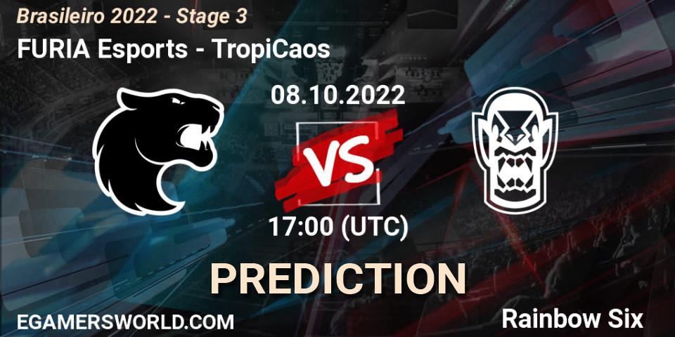 FURIA Esports vs TropiCaos: Betting TIp, Match Prediction. 08.10.2022 at 17:00. Rainbow Six, Brasileirão 2022 - Stage 3