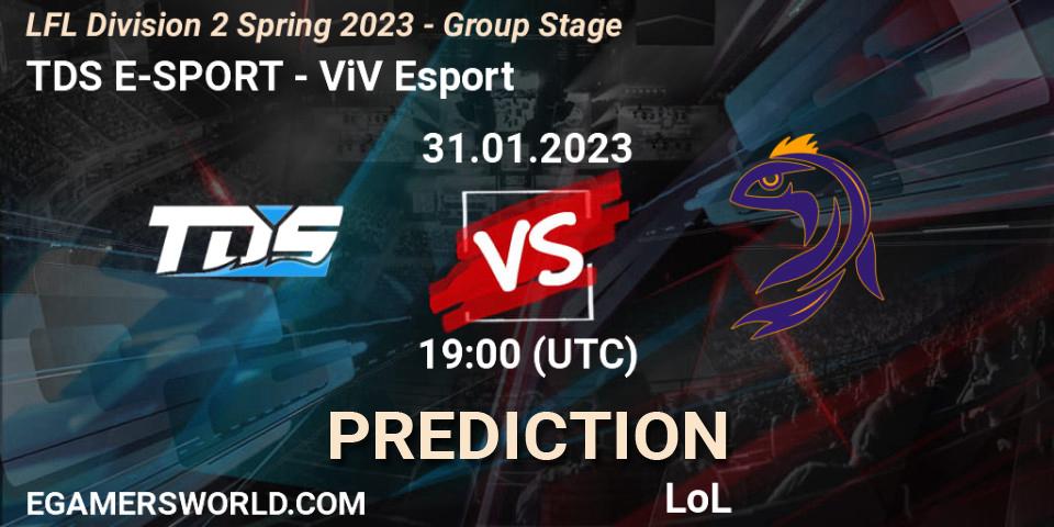 TDS E-SPORT vs ViV Esport: Betting TIp, Match Prediction. 31.01.23. LoL, LFL Division 2 Spring 2023 - Group Stage