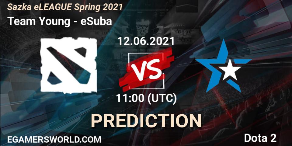 Team Young vs eSuba: Betting TIp, Match Prediction. 12.06.2021 at 10:38. Dota 2, Sazka eLEAGUE Spring 2021