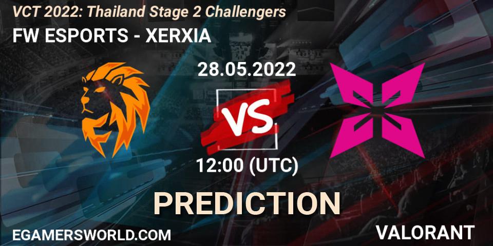 FW ESPORTS vs XERXIA: Betting TIp, Match Prediction. 28.05.2022 at 12:00. VALORANT, VCT 2022: Thailand Stage 2 Challengers