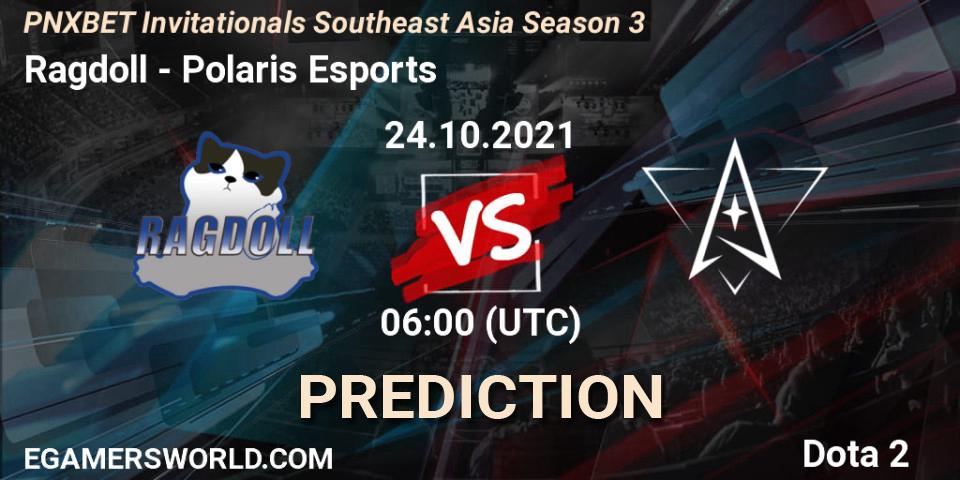 Ragdoll vs Polaris Esports: Betting TIp, Match Prediction. 24.10.2021 at 06:50. Dota 2, PNXBET Invitationals Southeast Asia Season 3