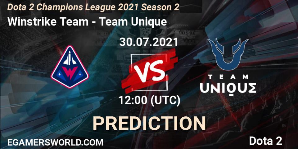 Winstrike Team vs Team Unique: Betting TIp, Match Prediction. 30.07.2021 at 12:00. Dota 2, Dota 2 Champions League 2021 Season 2