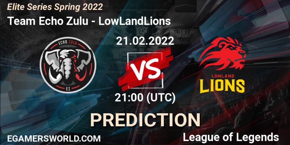 Team Echo Zulu vs LowLandLions: Betting TIp, Match Prediction. 21.02.22. LoL, Elite Series Spring 2022