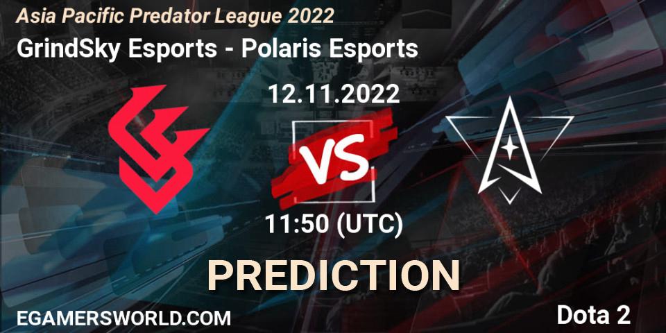 GrindSky Esports vs Polaris Esports: Betting TIp, Match Prediction. 12.11.22. Dota 2, Asia Pacific Predator League 2022