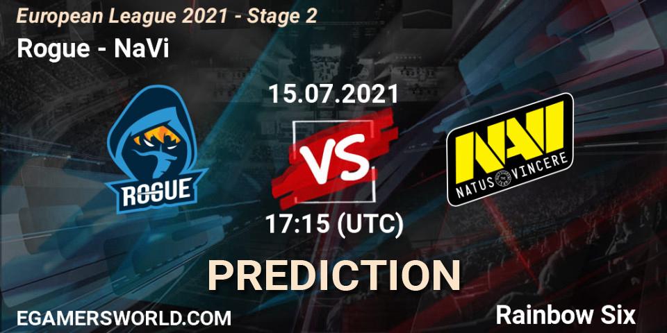 Rogue vs NaVi: Betting TIp, Match Prediction. 15.07.21. Rainbow Six, European League 2021 - Stage 2