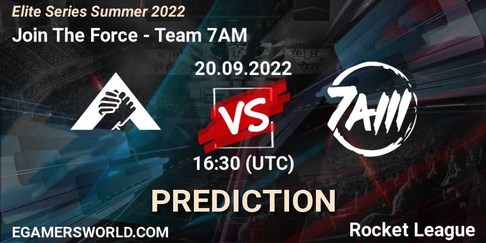 Join The Force vs Team 7AM: Betting TIp, Match Prediction. 20.09.22. Rocket League, Elite Series Summer 2022