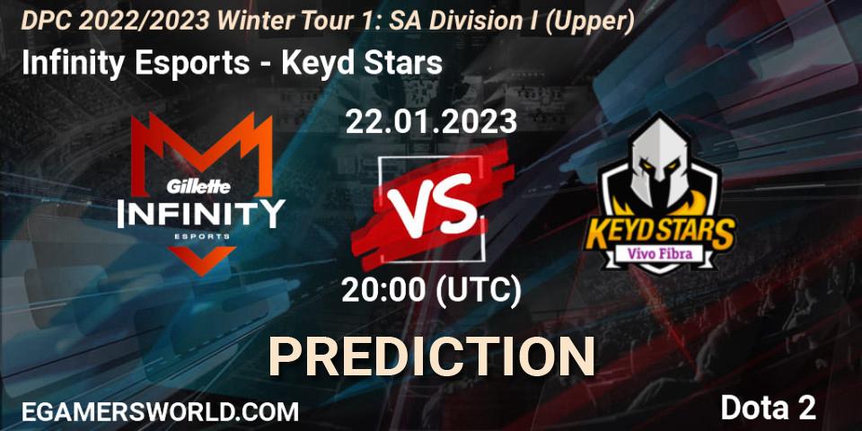 Infinity Esports vs Keyd Stars: Betting TIp, Match Prediction. 22.01.23. Dota 2, DPC 2022/2023 Winter Tour 1: SA Division I (Upper) 