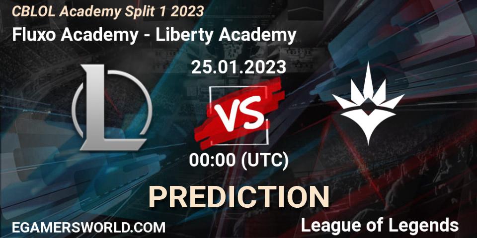 Fluxo Academy vs Liberty Academy: Betting TIp, Match Prediction. 25.01.2023 at 00:00. LoL, CBLOL Academy Split 1 2023