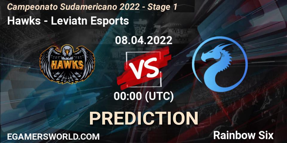 Hawks vs Leviatán Esports: Betting TIp, Match Prediction. 08.04.2022 at 02:00. Rainbow Six, Campeonato Sudamericano 2022 - Stage 1