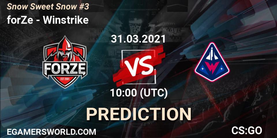forZe vs Winstrike: Betting TIp, Match Prediction. 31.03.21. CS2 (CS:GO), Snow Sweet Snow #3