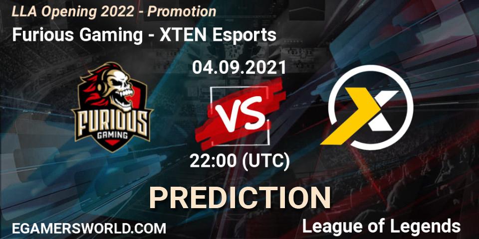 Furious Gaming vs XTEN Esports: Betting TIp, Match Prediction. 04.09.21. LoL, LLA Opening 2022 - Promotion