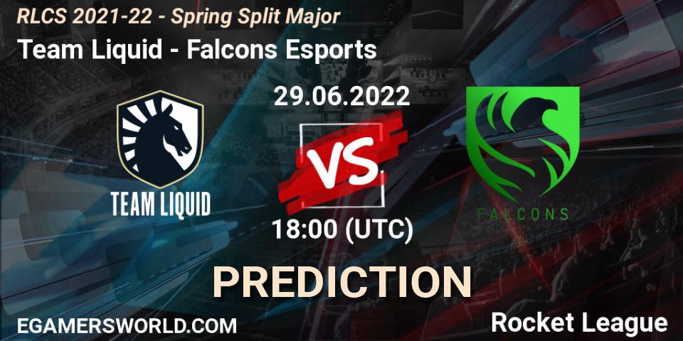 Team Liquid vs Falcons Esports: Betting TIp, Match Prediction. 29.06.2022 at 18:00. Rocket League, RLCS 2021-22 - Spring Split Major