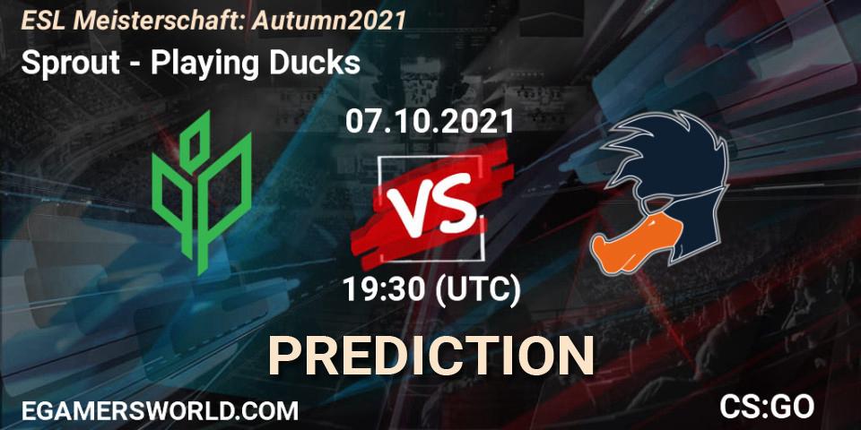 Sprout vs Playing Ducks: Betting TIp, Match Prediction. 07.10.21. CS2 (CS:GO), ESL Meisterschaft: Autumn 2021