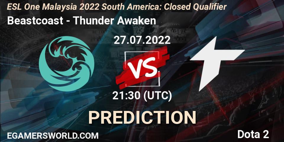 Beastcoast vs Thunder Awaken: Betting TIp, Match Prediction. 27.07.22. Dota 2, ESL One Malaysia 2022 South America: Closed Qualifier
