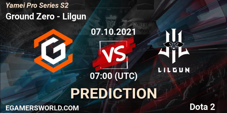 Ground Zero vs Lilgun: Betting TIp, Match Prediction. 07.10.21. Dota 2, Yamei Pro Series S2