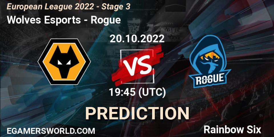 Wolves Esports vs Rogue: Betting TIp, Match Prediction. 20.10.22. Rainbow Six, European League 2022 - Stage 3