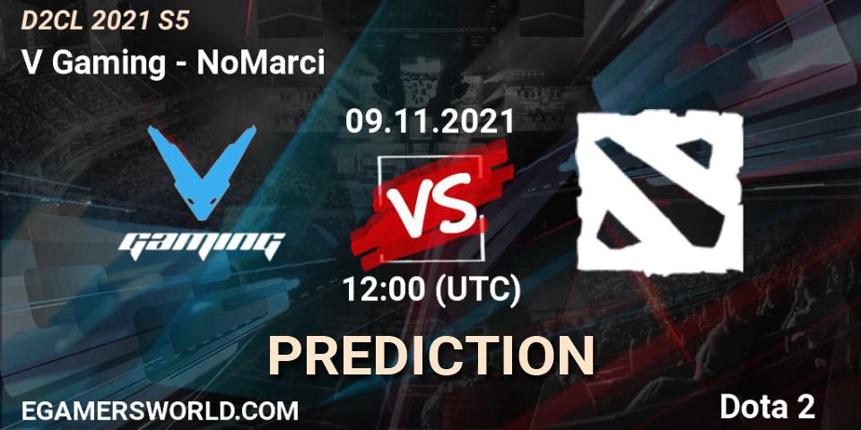 V Gaming vs NoMarci: Betting TIp, Match Prediction. 09.11.2021 at 12:28. Dota 2, Dota 2 Champions League 2021 Season 5