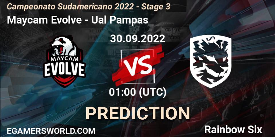 Maycam Evolve vs Ualá Pampas: Betting TIp, Match Prediction. 30.09.2022 at 01:00. Rainbow Six, Campeonato Sudamericano 2022 - Stage 3