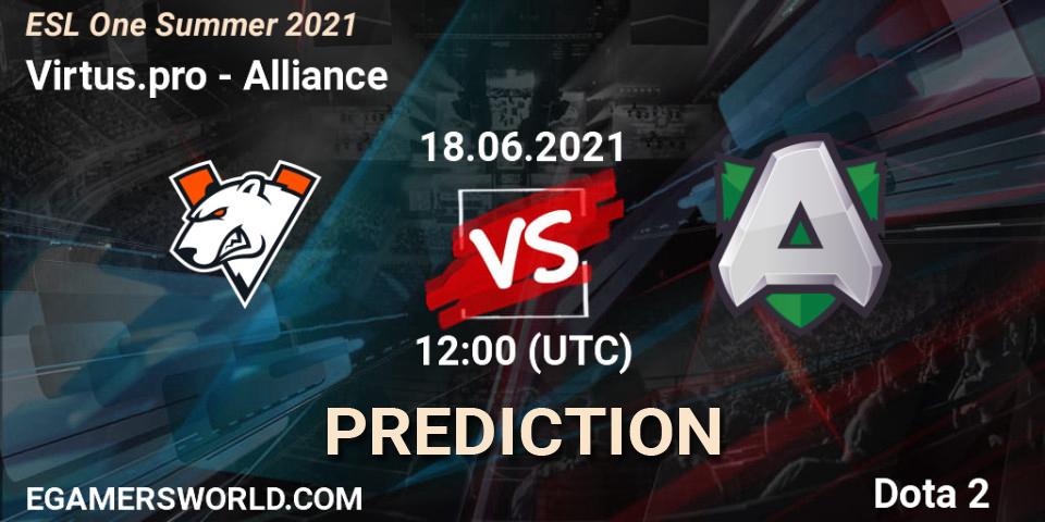 Virtus.pro vs Alliance: Betting TIp, Match Prediction. 18.06.21. Dota 2, ESL One Summer 2021