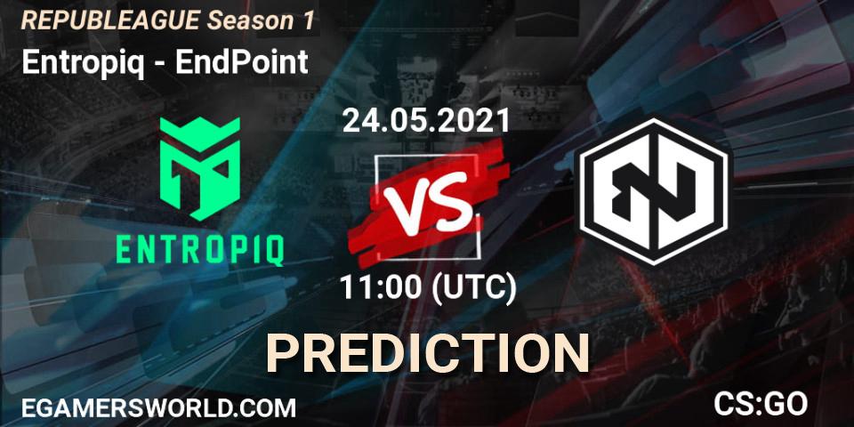 Entropiq vs EndPoint: Betting TIp, Match Prediction. 03.06.2021 at 16:30. Counter-Strike (CS2), REPUBLEAGUE Season 1