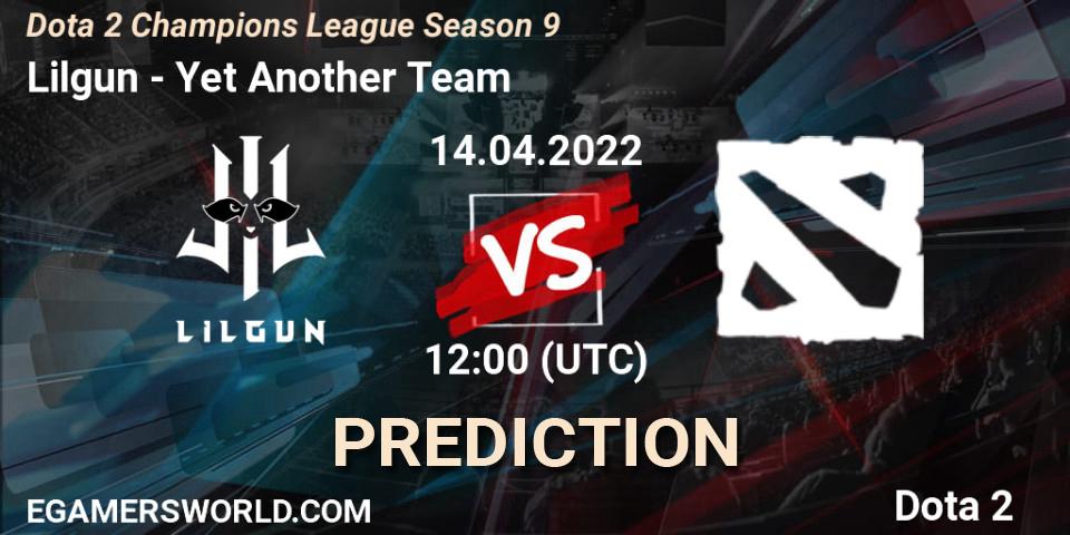 Lilgun vs Yet Another Team: Betting TIp, Match Prediction. 14.04.2022 at 12:00. Dota 2, Dota 2 Champions League Season 9
