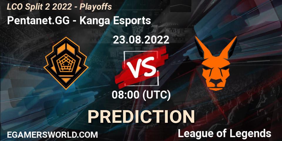 Pentanet.GG vs Kanga Esports: Betting TIp, Match Prediction. 23.08.2022 at 08:00. LoL, LCO Split 2 2022 - Playoffs