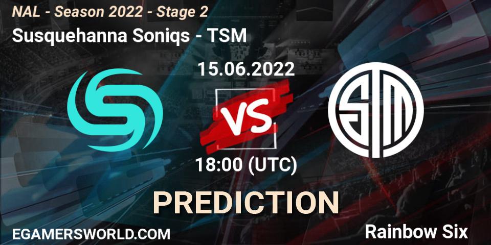 Susquehanna Soniqs vs TSM: Betting TIp, Match Prediction. 15.06.22. Rainbow Six, NAL - Season 2022 - Stage 2