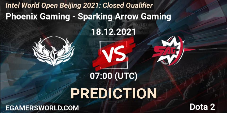 Phoenix Gaming vs Sparking Arrow Gaming: Betting TIp, Match Prediction. 18.12.2021 at 07:01. Dota 2, Intel World Open Beijing: Closed Qualifier