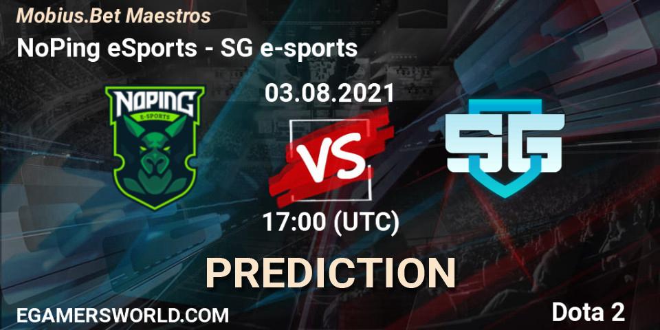 NoPing eSports vs SG e-sports: Betting TIp, Match Prediction. 03.08.21. Dota 2, Mobius.Bet Maestros