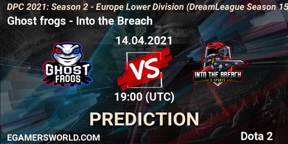 Ghost frogs vs Into the Breach: Betting TIp, Match Prediction. 14.04.2021 at 19:29. Dota 2, DPC 2021: Season 2 - Europe Lower Division (DreamLeague Season 15)