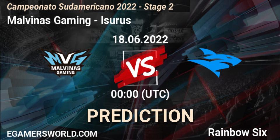 Malvinas Gaming vs Isurus: Betting TIp, Match Prediction. 24.06.2022 at 00:00. Rainbow Six, Campeonato Sudamericano 2022 - Stage 2