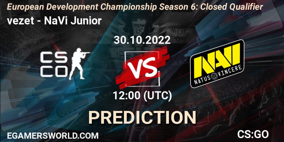 vezet vs NaVi Junior: Betting TIp, Match Prediction. 30.10.2022 at 12:00. Counter-Strike (CS2), European Development Championship Season 6: Closed Qualifier