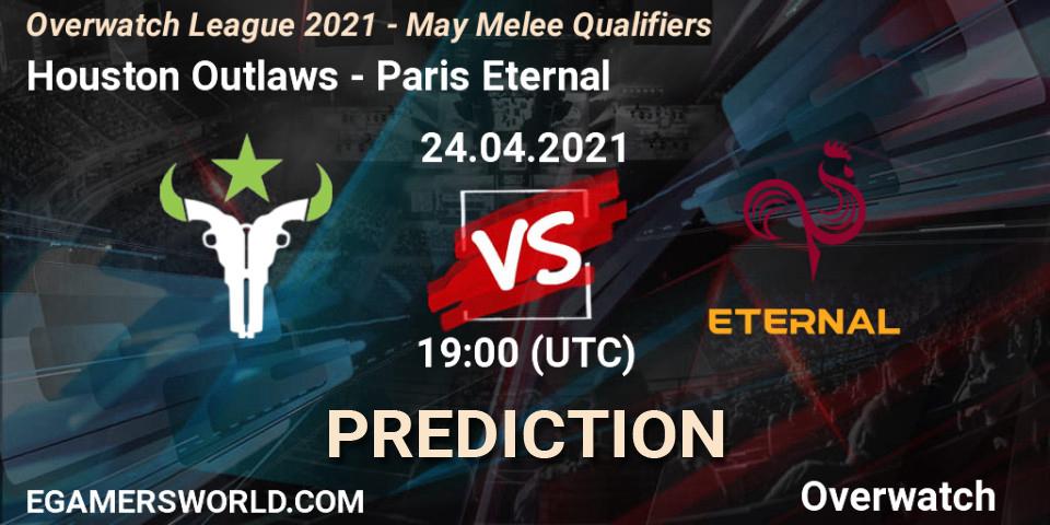 Houston Outlaws vs Paris Eternal: Betting TIp, Match Prediction. 24.04.21. Overwatch, Overwatch League 2021 - May Melee Qualifiers