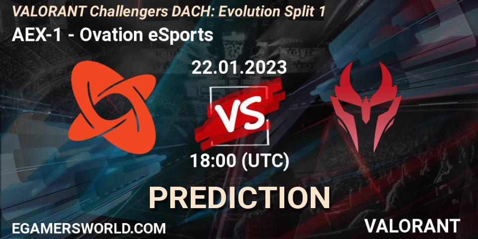 AEX-1 vs Ovation eSports: Betting TIp, Match Prediction. 22.01.23. VALORANT, VALORANT Challengers 2023 DACH: Evolution Split 1
