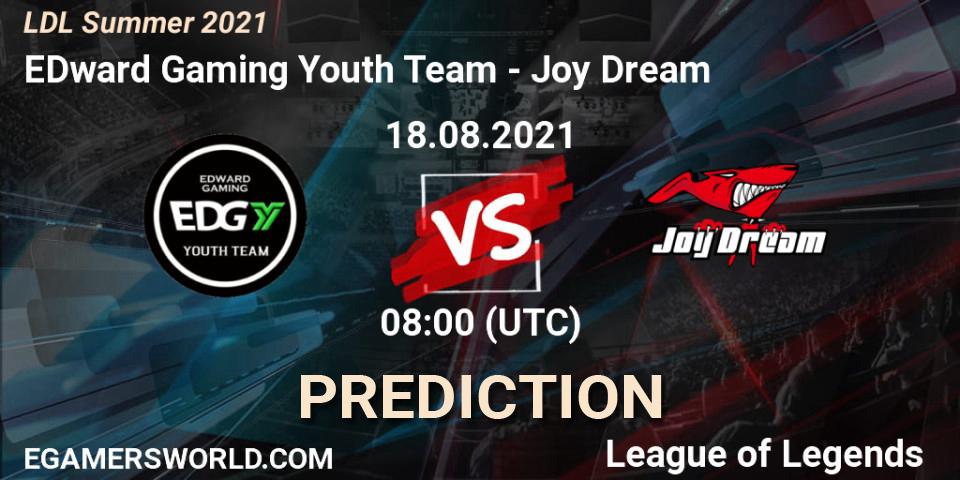 EDward Gaming Youth Team vs Joy Dream: Betting TIp, Match Prediction. 18.08.21. LoL, LDL Summer 2021