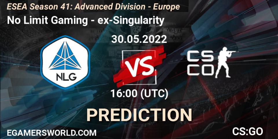 No Limit Gaming vs ex-Singularity: Betting TIp, Match Prediction. 30.05.22. CS2 (CS:GO), ESEA Season 41: Advanced Division - Europe